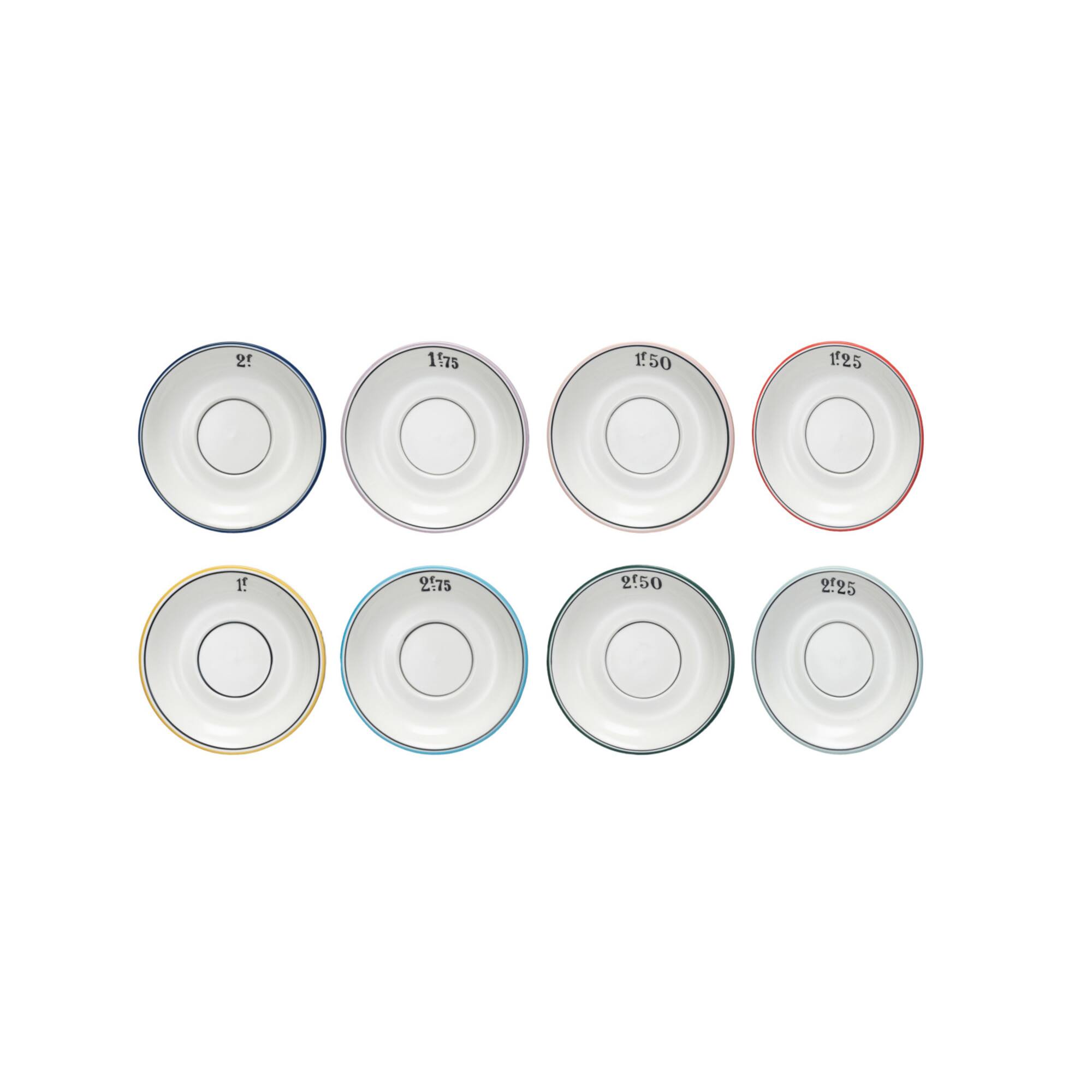 Hello Honey® 6" Factorial Numbers Design Stoneware Plate Set